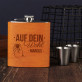 Auf dein Wohl - Flachmann im Lederetui