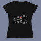 Du und ich - Schwarzes T-Shirt für Damen