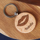 Lippen - Schlüsselanhänger aus Holz