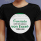 Tabellen - Schwarzes T-Shirt für Damen