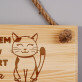 In diesem haus regiert die katze - Holzschild