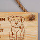 In diesem haus regiert der hund - Holzschild