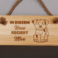 In diesem haus regiert der hund - Holzschild