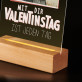 Valentinstag ist jeden Tag - Druck auf Acrylglas mit LED Beleuchtung