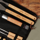 Schnurrbart - Grillbesteck in Tasche
