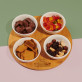 Veggie Snacks - Servierschalen mit Buchenholzbrett