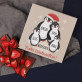 Frohe Weihnachten Pinguine - Schokolade mit Erdbeeren