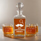Opas Whisky - Whiskykaraffe und Whiskygläser - Set mit Gravur