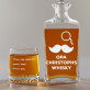 Opas Whisky - Whiskykaraffe und Whiskygläser - Set mit Gravur