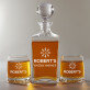 Whisky Warmer - Whiskykaraffe und Whiskygläser - Set mit Gravur