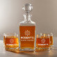 Whisky Warmer - Whiskykaraffe und Whiskygläser - Set mit Gravur