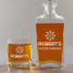 Whisky Warmer - Whiskykaraffe und Whiskygläser - Set mit Gravur