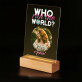 Who run the world - Druck auf Acrylglas mit LED Beleuchtung
