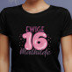 Ewige 16 - Schwarzes T-Shirt für Damen
