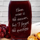 Wine is the answer - Karaffe mit Gravur