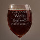 Wein versteht - Weinglas mit Gravur