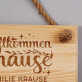 Willkommen zuhause - Holzschild