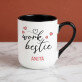 Work bestie - Ein Becher mit farbigem rand