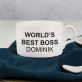 World`s best boss - Tasse mit Untertasse