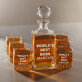 World`s best boss - Whiskykaraffe und Whiskygläser - Set mit Gravur