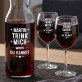 Trink mich - Weinkaraffe und zwei Weingläser - Set mit Gravur