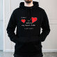 You make my heart smile - Schwarzer Kapuzenpullover für Herren