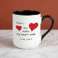 You make my heart smile - Ein Becher mit farbigem rand