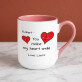 You make my heart smile - Ein Becher mit farbigem rand