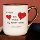 You make my heart smile - Ein Becher mit Goldrand