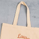 Lass alles fallen - Baumwolltasche mit Aufdruck