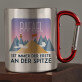Ist immer der erstean der spitze - Karabinerbecher
