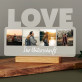 Foto Unterschrift - Aufdruck auf Acrylglas LOVE