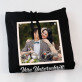 Foto und unterschrift - Schwarzer Kapuzenpullover für Herren