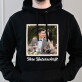 Foto und unterschrift - Schwarzer Kapuzenpullover für Herren