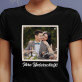 Foto und unterschrift - Schwarzes T-Shirt für Damen