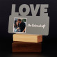 Foto Unterschrift - Druck auf Acrylglas mit LED Beleuchtung - Wort LOVE