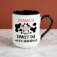 Damit du nichts muuuhsst - Ein Becher mit farbigem rand