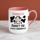 Damit du nichts muuuhsst - Ein Becher mit farbigem rand