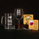 Geschenkset für Großeltern mit Weinglas und Bierkrug