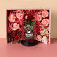 Geschenkset Für die Freundin zum Valentinstag mit Ewiger Rose, Schokolade und Badesalz
