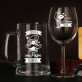Geschenkset für Mama und Papa mit Weinglas und Bierkrug Geschenkset für Mama und Papa mit Weinglas und Bierkrug