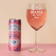 Set mit einem Glas und einer Augenbinde für Mama