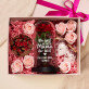 Geschenkset für die beste Mama mit Ewiger Rose, Schokolade und Badesalz