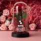 Geschenkset Für die Verlobte 2 mit Ewiger Rose, Schokolade und Badesalz