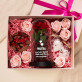 Geschenkset Für die Verlobte 2 mit Ewiger Rose, Schokolade und Badesalz