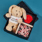 Geschenkset mit Kuscheltier Für die Verlobte