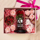 Geschenkset Für die Verlobte mit Ewiger Rose, Schokolade und Badesalz
