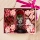 Geschenkset für Sie 2 mit Ewiger Rose, Schokolade und Badesalz
