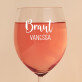 Set mit einem Glas und einer Augenbinde für die Braut