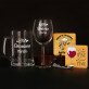 Geschenkset für das Brautpaar 2 mit Weinglas und Bierkrug